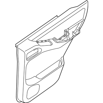 Nissan 82901-ZL00A Finisher Assy-Rear Door, LH