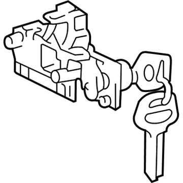 Lexus 69056-48020 Cylinder & Key Set, Glove Compartment Lock