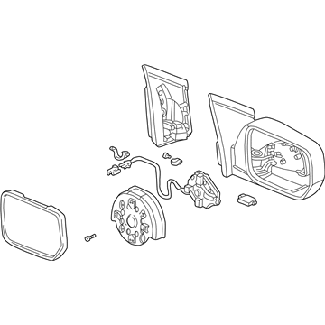 Honda 76250-S0X-A12 Mirror Assembly, Driver Side Door (R.C.)