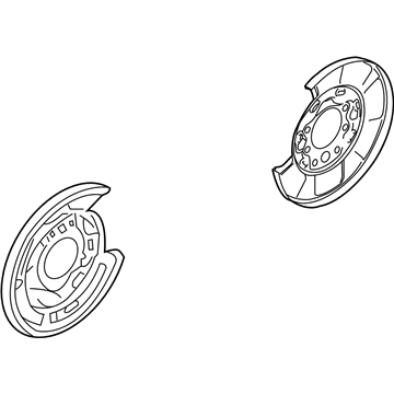 Infiniti 44030-CD010 Rear Brake Plate Assembly, Left