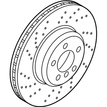 BMW 34-11-8-072-018 Brake Disc Ventilated, Perforated, Right