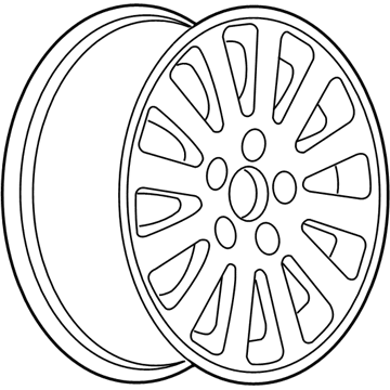 GM 9598605 Wheel-17X7 Aluminum 46Mm Outside 115X5 Bellcrank *Sparkle Silvr