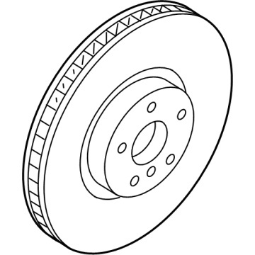 BMW 34-11-7-991-101 Brake Disc, Ventilated, Perforated, Left