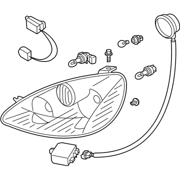 Nissan 26010-ZB925 Passenger Side Headlamp Assembly