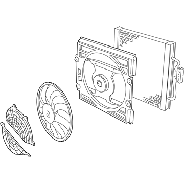 BMW 64-54-8-380-780 Auxilary Fan Assembly