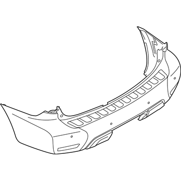 Nissan 85022-5ZW0H Rear Bumper FASCIA