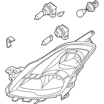 Nissan 26010-JA00B Passenger Side Headlight Assembly