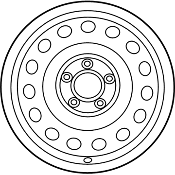 Hyundai 52910-3X050 Steel Wheel Assembly