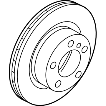 BMW 34-11-2-284-809 Brake Disc, Ventilated, Left