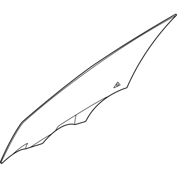 Hyundai 82411-L0000 Glass-Front Door Window, LH