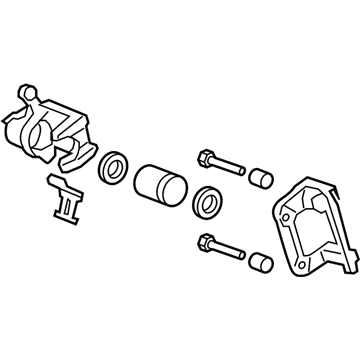 Honda 43019-SXS-000 Caliper Sub-Assembly, Left Rear