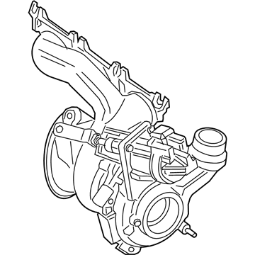 BMW 11-65-5-A14-818 TURBOCHARGER WITH EXHAUST MA