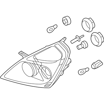 Hyundai 92101-4J011 Headlamp Assembly, Left