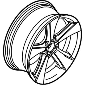 BMW 36-11-6-775-654 Single Rear Wheel without Tire