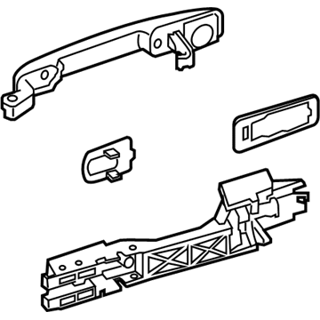 Nissan 80607-JA62A Front Door Outside Handle Assembly, Left