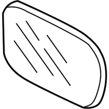 Acura 76253-S0K-A22 Mirror Sub-Assembly, Driver Side (Flat)