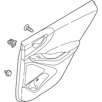 Hyundai 83308-G2100-T9Z Panel Assembly-Rear Door Trim, RH