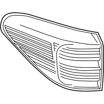 Lexus 81561-0E021 Lens & Body, Rear Combination Lamp