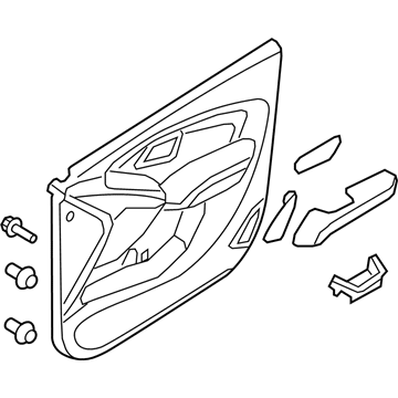 Hyundai 82308-2S020-9P Panel Complete-Front Door Trim, RH