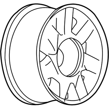 GM 9593487 Wheel Rim-17X8 Aluminum (Painted) *Painted