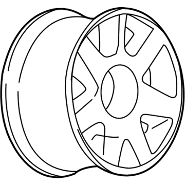 GM 9593269 Wheel Rim-17X7.5 Aluminum (Painted) *Painted)(Cod