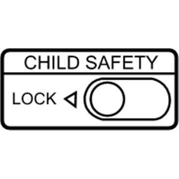 Nissan 82891-EG000 Label-Caution Child