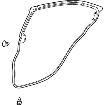 Lexus 67871-53040 WEATHERSTRIP, Rear Door