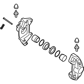 Infiniti 44011-4GH1A Caliper Assy-Rear LH, W/O Pad & Shim