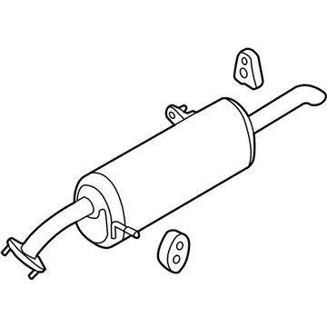 Hyundai 28710-1R220 Rear Muffler Assembly