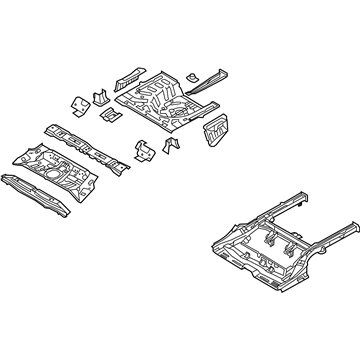 Kia 655001M510 Panel Complete-Rear Floor