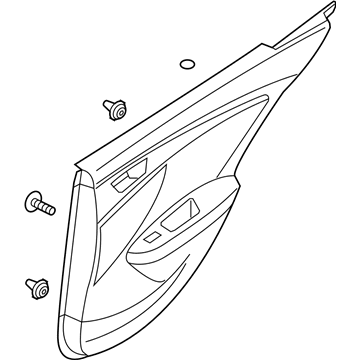 Hyundai 83308-2V000-RY Panel Assembly-Rear Door Trim, RH