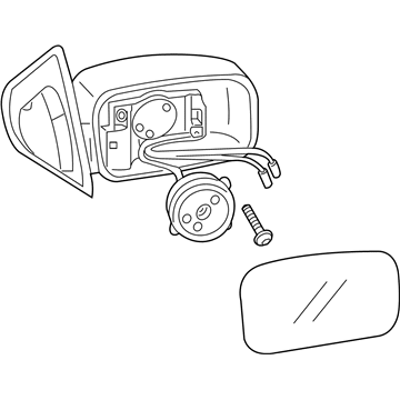 Kia 876013E710 Outside Rear View Mirror Assembly, Left