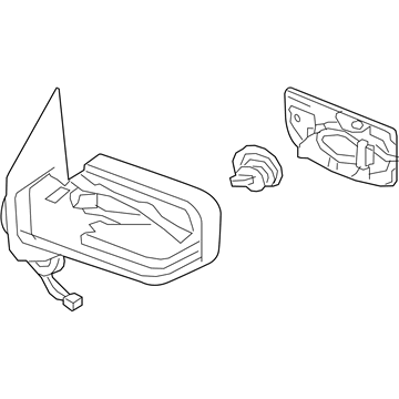 Nissan 96302-EZ41B Mirror Assy-Outside, LH