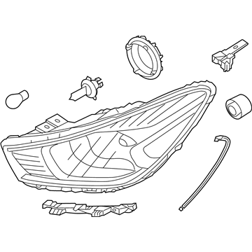 Kia 92102H9000 Passenger Side Headlight Assembly