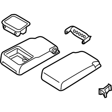 Infiniti 88700-4GA1B Rear Seat Armrest Assembly