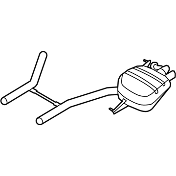 BMW 18-30-7-646-979 Rear Silencer, Left, With Exhaust Flap