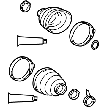 Lexus 04427-44030 Boot Kit, Front Drive Shaft, In & Outboard, RH