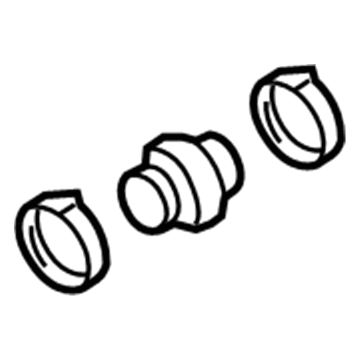 BMW 17-12-7-610-704 Coolant Hose Without Hose Clamps