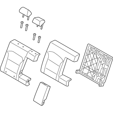 Hyundai 89400-F3110-XFJ Back Assembly-Rear Seat RH