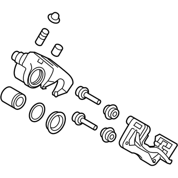 Kia 58311C6A00 Rear Brake Caliper Kit, Right