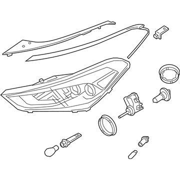 Hyundai 92102-D3350 Headlightassembly Replacement Front - Right