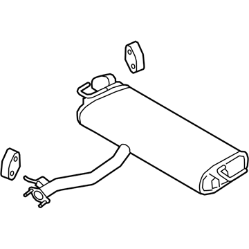 Hyundai 28710-J9GE0 MUFFLER ASSY-REAR