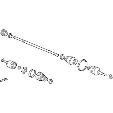 Honda 44305-TA0-A50 Driveshaft Assembly, Passenger Side