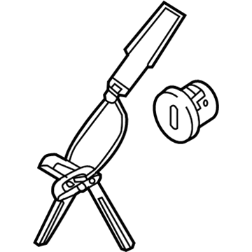 Kia 819053T000 Lock Key & Cylinder Set