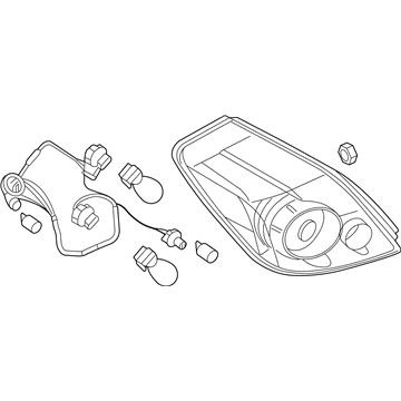 Nissan 26555-ZX00B Lamp Assembly-Rear Combination LH