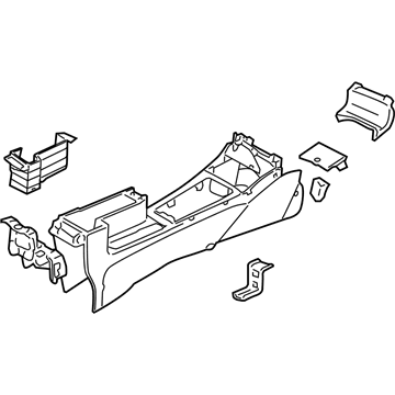 Honda 83420-S5A-L01ZE Console Set, Center *NH361L* (CF GRAY)