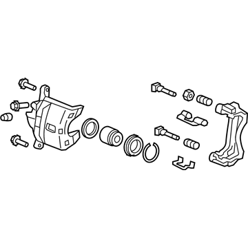 Honda 45018-TBF-000 Front Caliper Sub-Assembly