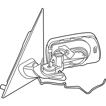 BMW 51-16-3-448-165 Heated Outside Mirror, Left