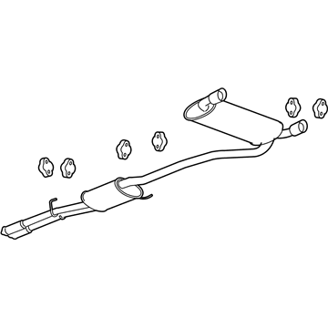 GM 25921141 Exhaust Muffler (W/Resonator, Exhaust & Tail Pipe)