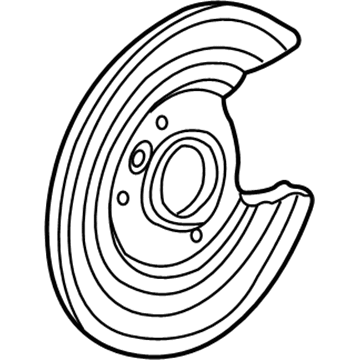 Acura 43120-S0K-A03 Plate, Left Rear Brake Back